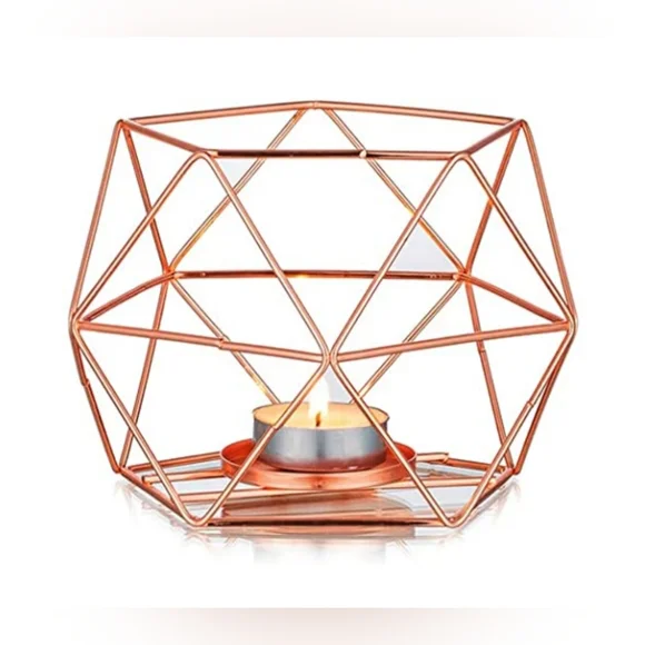 NWOT Metal Candle Holder in Rose Gold - Picture 10 of 12